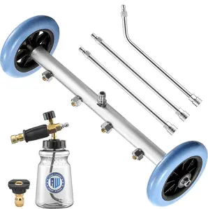 RIDGE WASHER Pressure Washer Undercarriage Cleaner, 16 Inch Undercarriage Washer with Foam Cannon, Under Car Cleaner with Straight Extension Wand, 4000 PSI