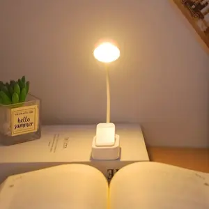 LED Clip-On Book Light, Adjustable Brightness, Three Color Temperatures, Mini Portable Bedside Reading Lamp, No Batteries Included