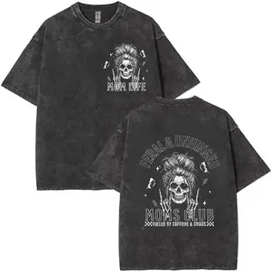 "Mom Life Feral & Unhinged T-Shirt |   Caffeine Fueled Mom Humor Tee