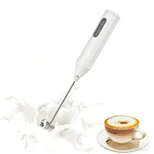 Rechargeable Coffee Frother Handheld Milk Frother Electric Blender Whisk Drink Mixer Mini Foamer for Lattes Cappuccino Matcha Hot Chocolate Compact Portable