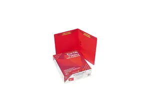 Smead 25740 Two-Inch Capacity Fastener Folders, Straight Tab, Letter, Red, 50/Box