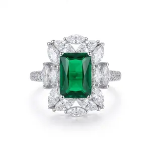 Luxury Emerald-Style CZ Ring with Green Stones Gold Plated Elegant Statement for Women Multiple Designs Available Perfect for Any Occasion