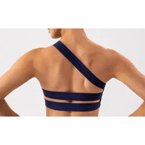 Lulu Barely There Fitness Tank Top Shockproof Tight Quick-Dry Yoga Bra Outdoor Running Backless Sports Bra for Women