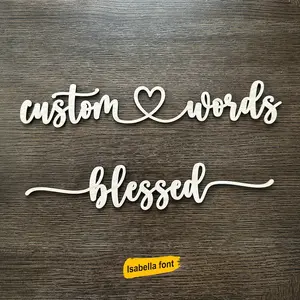 Custom Birch Wood Names Sign Letters for Nursery Sign Crib Nursery Decor Letters Unfinished laser cut hardwood Wooden Lettering wood letters