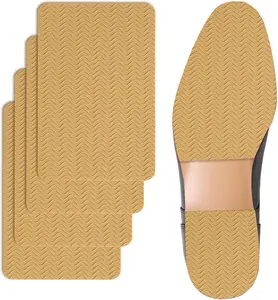 4PCS Sole Protector for High Heels, Yellow Shoes Grips on Bottom of Shoes, Shoe Bottom Protectors Anti Slip Grips Self Adhesive Silicone Non Slip Shoe Pads