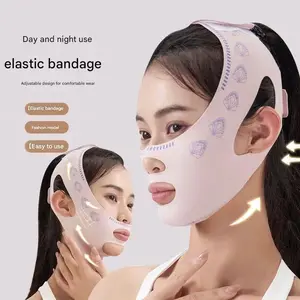 V-Line Lifting Mask Bandage: Reusable Facial Lifting Mask—Soft, Highly Elastic, and Contouring Fit; Firms Cheeks, Chin, and Neck; Seamless & Elastic Facial Contouring Aid, Jawline Shaper, Facial Tools, Beauty Tools