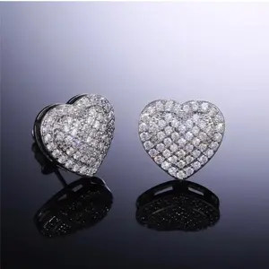 Beautiful Heart Shape Rhinestone Stud Earrings