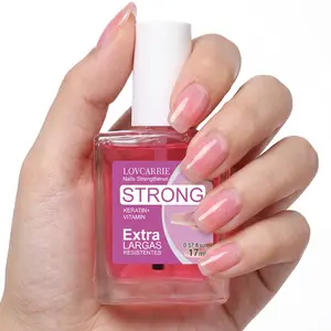 LOVCARRIE Rose Pink Nail Strengthener｜Keratin + Vitamins, Nourish Strong, Shiny Nails, Long-Lasting & Less Prone to Breakage, Nail Care