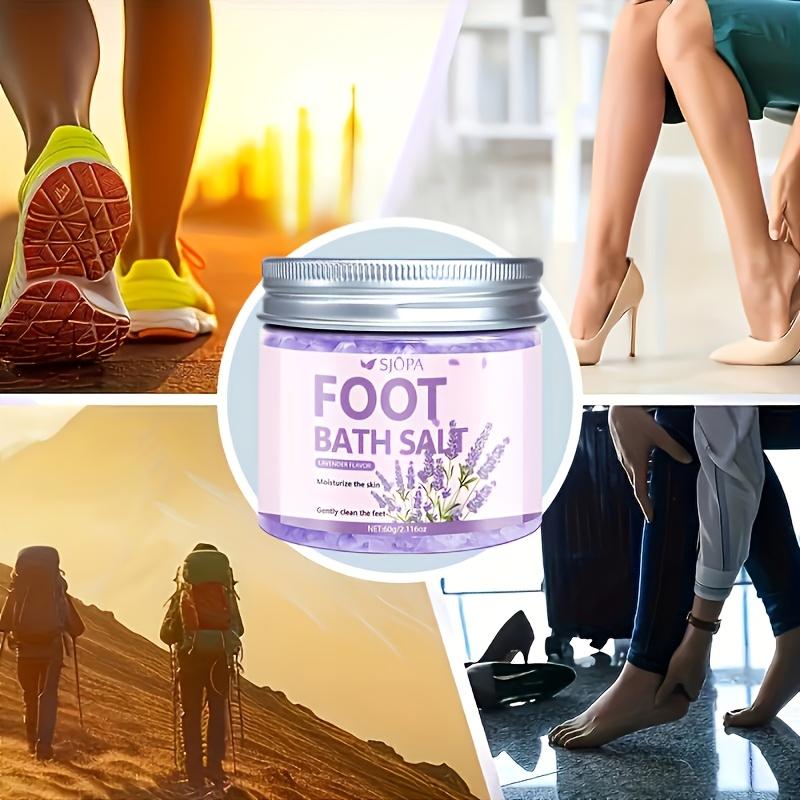 【Mother's Day gift】Sea salt foot soak, natural lavender aroma - hypoallergenic, ideal for dry or cracked feet, perfect for post-workout relaxation and long-term use