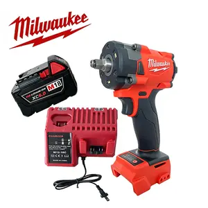 Milwaukee 3/8-Inch Cordless Impact Gun, Lightweight Mechanic Tools for Machinery & Home Repairs power tool set long brushless chrome sockets automotive ratchet wrench 3-in-1 electric impact wrench accessory