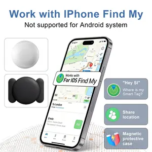 Mini Vehicle Locator, Car Anti-Loss Device, Item Tracker with High-Quality Magnetic Case, Supports Apple Find My iOS System