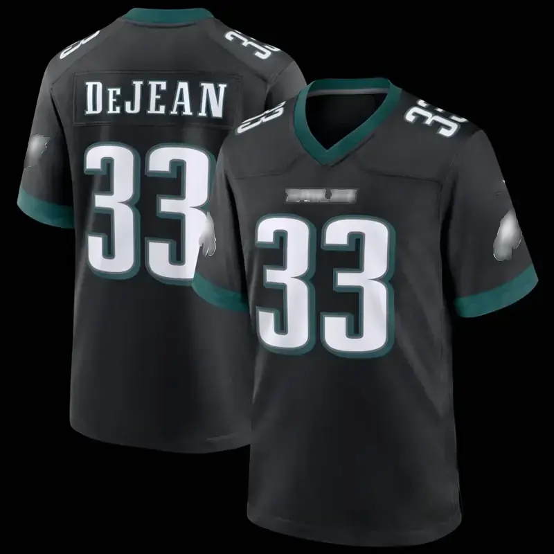 DeJean #33 Inspired Football Jersey, Philadelphia Black Alternate Player Style Game Jersey, American Football Fan Shirt, Unisex Sports Apparel, Game Day Streetwear Outfit, Gift for Football Fans