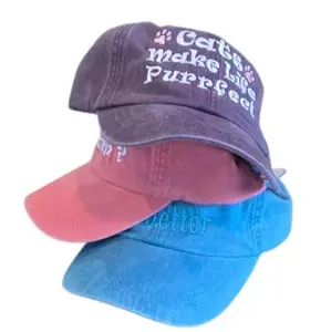LIVE listing only, pick 1 hat 3 choices Dogs make life better , who rescued whom?,and Cats make life purrfect .