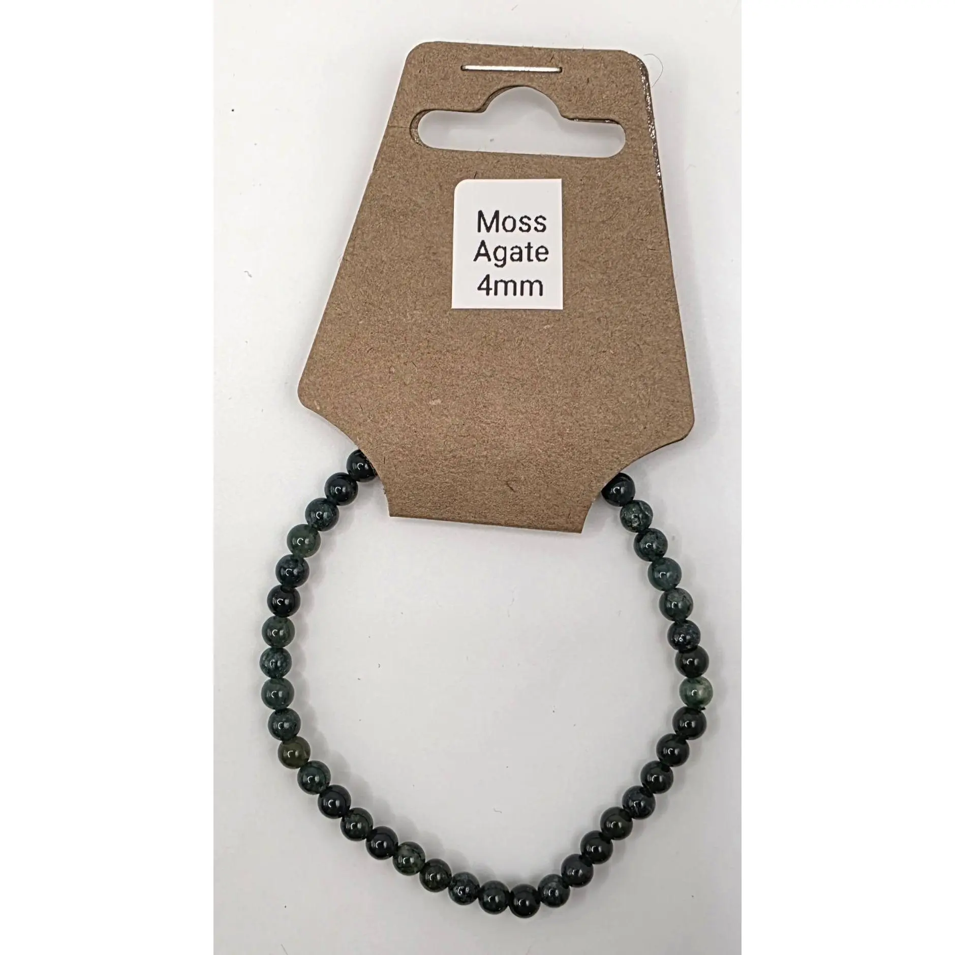 Moss Agate Crystal Beaded Bracelet - Natural Semiprecious Gemstone Bracelet, 4mm or 8mm Growth & Grounding Jewelry for Accessory Enthusiasts