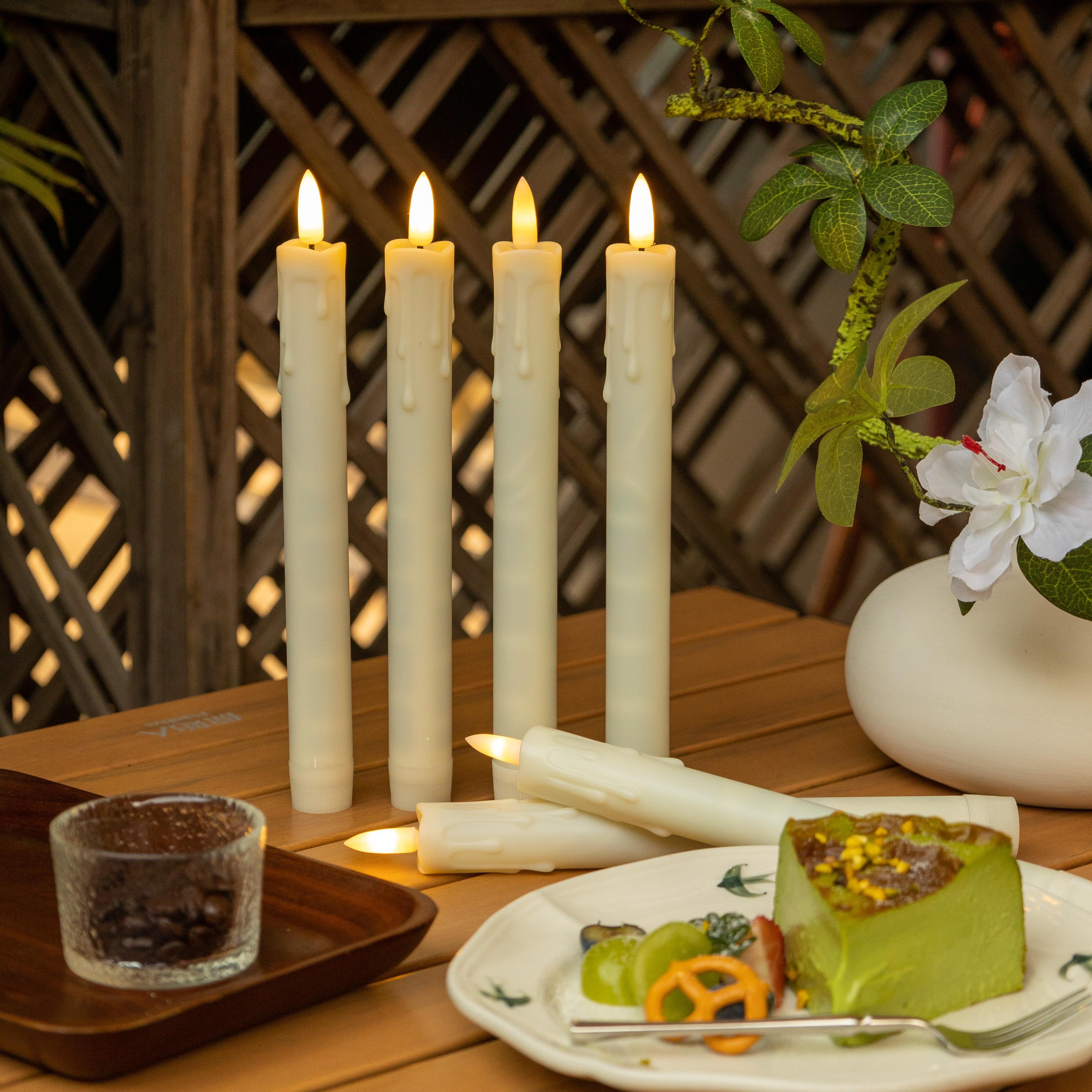 60pcs Ivory White Flameless LED Candles with Remote Control & Timer, Battery Operated (2 AA), Wavy Head Effect for Weddings, Christmas, Home Decor, Holiday Ambiance