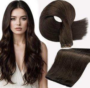 Full Shine Genius Weft Hair Extensions Hand Tied Weft Human Straight Hair For Women 50-60G #DealsForYouDays
