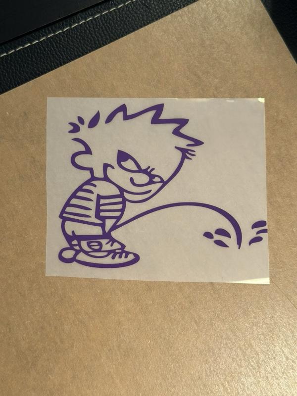 Calvin  peeing Decals for Windshield Windows Vehicles Walls Easy Application Weather Resistant Stickers for Any Surface