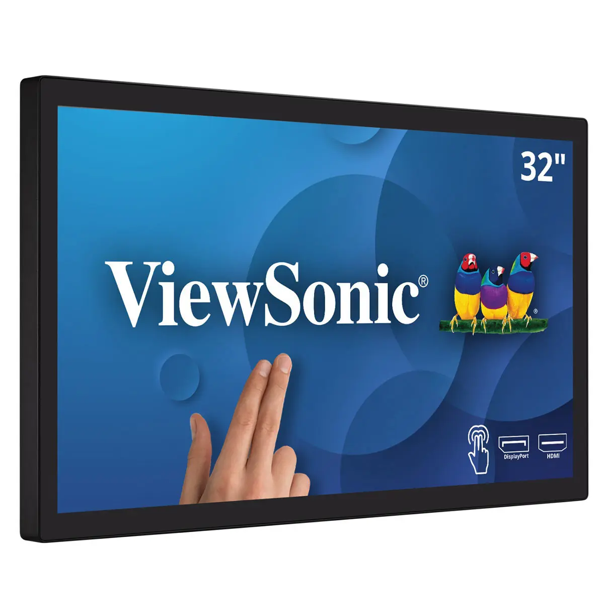 ViewSonic TD3207 29-32 Inches Commercial Touchscreen Monitor, 16:9 Full HD 1920x1080 VA LED, 10-Point PCAP Technology, IP65 Rated, 24/7 Long-Life, Glass Panel, DP Port, 200x100mm VESA Mounting Compatible