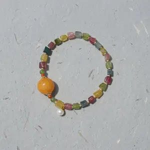Rainbow Tourmaline 'Mood Ring' Bracelet