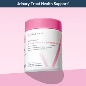 Happy V D-Mannose & Cranberry – Clinically Proven UTI Prevention for Women Healthcare Edible