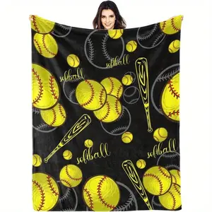 Softball Blanket Gift for Girls Softball Gift for Teenagers Blanket for Softball Enthusiasts/Players Size 50 "X 60" Softball Team Gift, softball Blanket for Girls' Birthday and Christmas