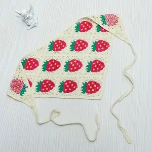Strawberry Crochet Headscarf