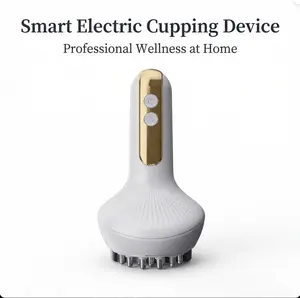 Smart Cupping and Gua Sha Set, featuring 5 - in - 1 technology with 9 intensity levels. Ideal for massage and relaxation on arms, legs, abdomen and back. Equipped with LED red light and suction modes, it offers perfect muscle relaxation.