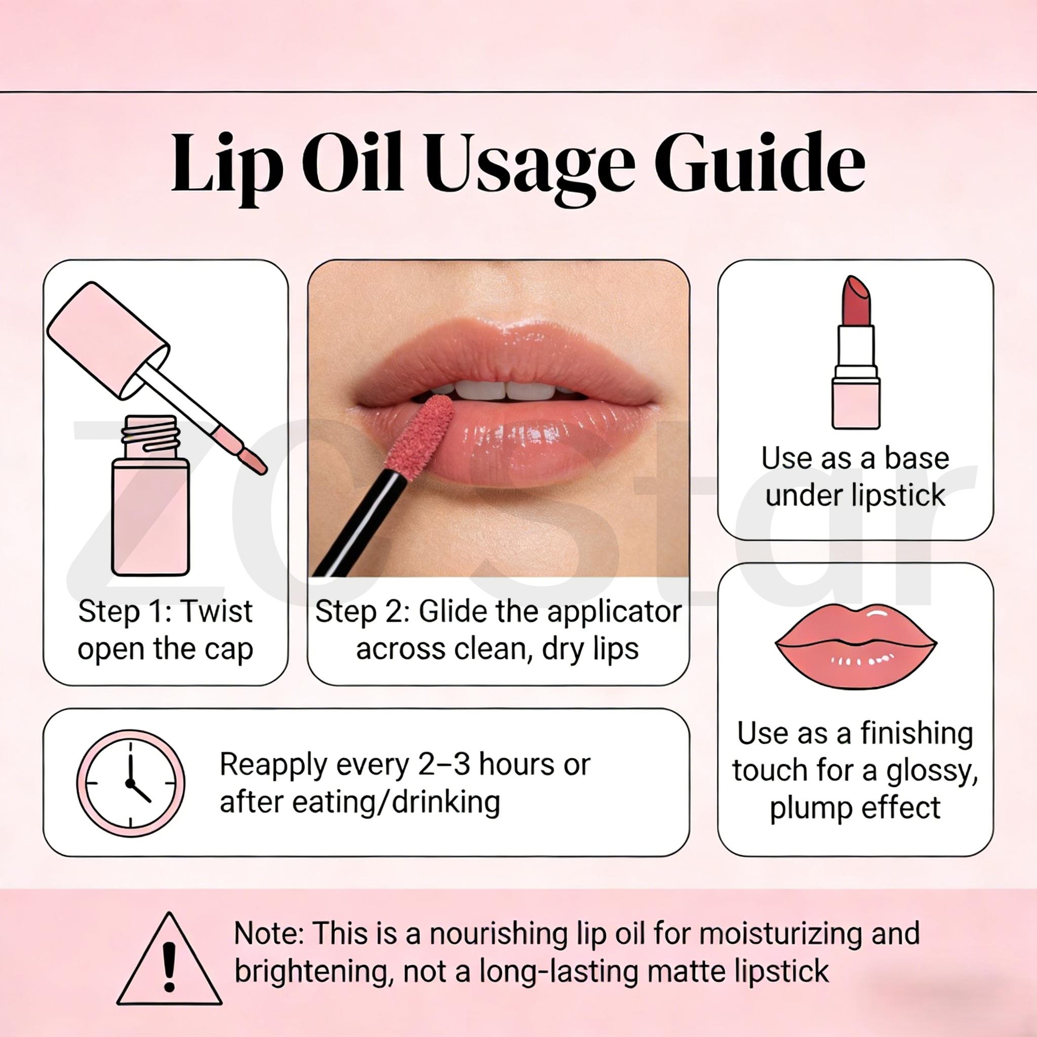 3/6/9 Counts Lip Oil Lip Balm, 3 Counts/set Moisturizing Lip Glaze, Glossy & Non-sticky Lip Stick, Plumping Lip Oil Lip Stick Cosmetic for Girls & Women, Makeup,Back to School Gifts for Students Daily