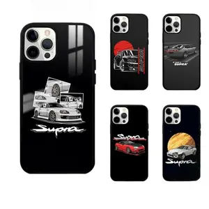 Japanese S-Supra Car Mirror Phone Cases For iPhone 17 16 15 14 13 12 Promax Pro Air Plus Celulares Hard Funda Glass Cover