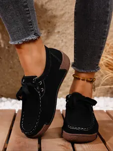 Fashion Unleashed! Casual Lace-Up Single Shoe Walking Shoes, // Colors, Versatile Colorful, Trendy Footwear for Everyday Wear