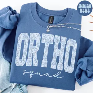 Ortho Squad Matching Sweatshirts, Easter Toile Orthodontist Shirt, Orthopedic Crewneck, Dental Assistant Gifts, Orthodontic Office Team