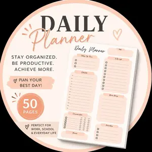 Daily Planner Notepad, Office Stationery Supplies, Essential Stationery Supplies for Office Use