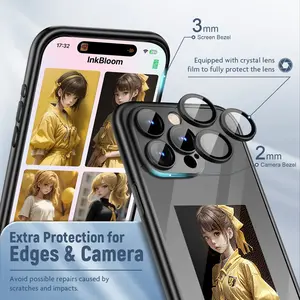 iPhone 15 Pro Max NFC Ink Screen Flip Custom DIY Case