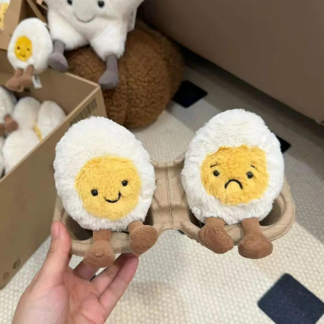 British boiled egg doll, fun simulation egg plush toy, egg, fried egg toy, graduation gift