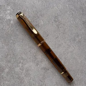 Pelikan M200 Cognac, Italic Gold Plated Nib