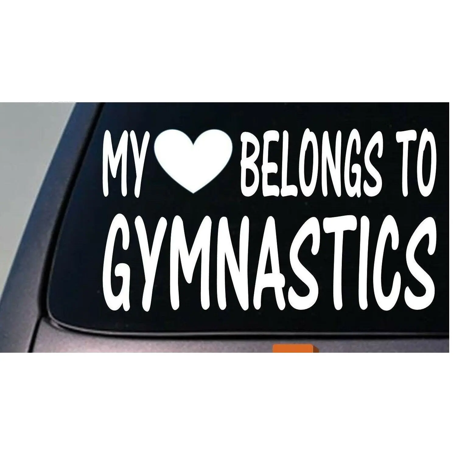 My heart belongs to gymnastics sticker decal *D883*