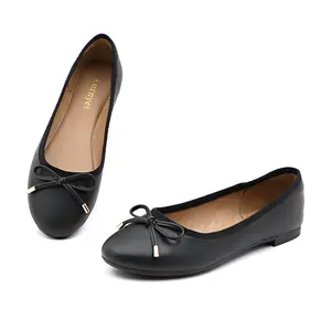 Classic Round Toe Ballerina Flats   Comfortable Slip-On Ballet Flats Sweet Pink Bow Ballet Flats
