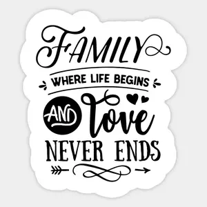 Family And Love Sticker