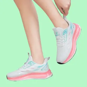 Women's Stylish Pink/White Comfortable Casual Running Shoes  Perfect for Sports and Daily Wear Great Comfort Non-Slip Sport Shoe Minimalist Footwear for Girls