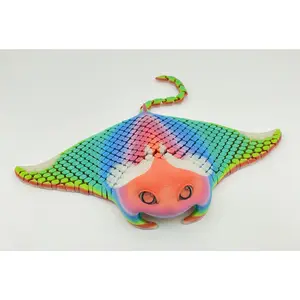 Manny the Manta Ray 3D Printed Model - Designed with Triangular Wings, Approximately 12 Inches Wide, Oceanic Creature for Marine Enthusiasts Decor Decorative