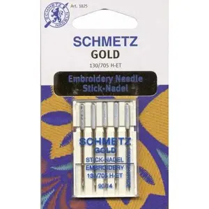 Schmetz Gold Titanium Embroidery Machine Needle Size 14/90 5ct #1825