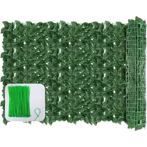 120x40inch Artificial Ivy  Fence Wall Screen, Faux Greenery Backdrop Ivy Vine Leaf Hedges Fence Panels for Patio, Balcony, Garden, Backyard Indoor Outdoor Decor