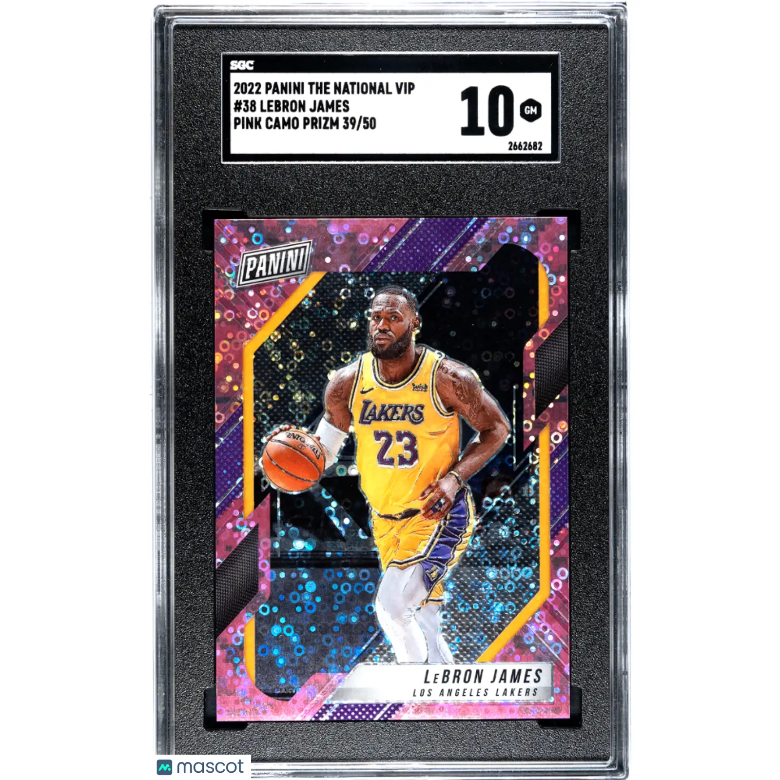 LeBron James SGC 2022 Panini The National Vip #38 Pink Camo Prizm Multisport 10