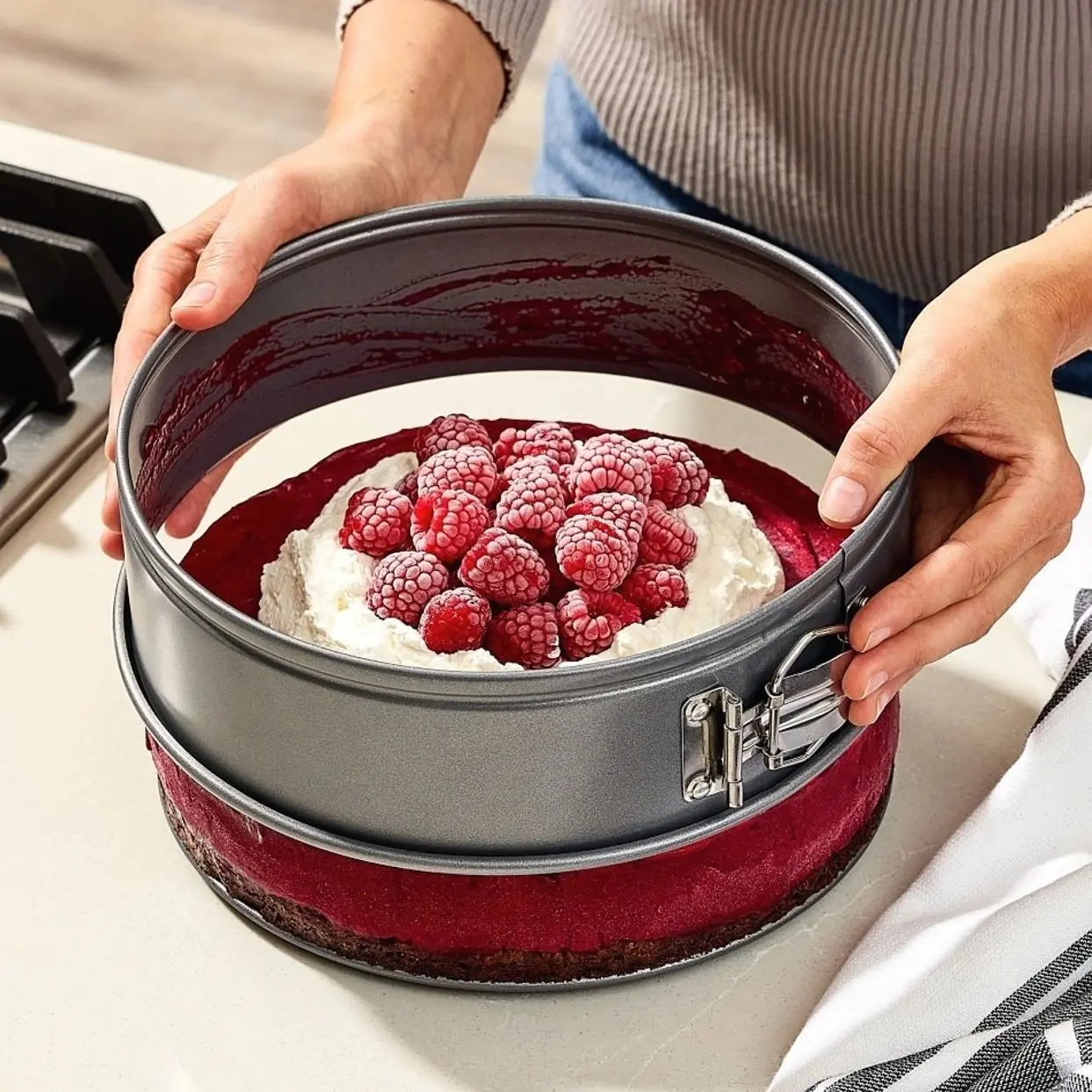 All-Clad Nonstick Pro-Release Springform Pan, 9 in, 11.41 Cups Capacity, Kitchen Baking Utensil
