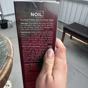 NOIL Aquablue Body Wash Dual Acid + Probiotics Fights Acne Oil & Itch 72H Scent 400ml Glycolic Gentle Exfoliate Clear Skin