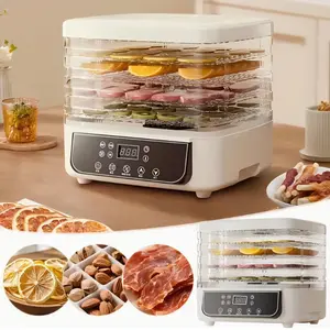 Food Dehydrator Machine Adjustable Temperature & 72H Timer, 5-Tray Dehydrators for Food and Jerky, Fruit, Dog Treats, Herbs, Snacks