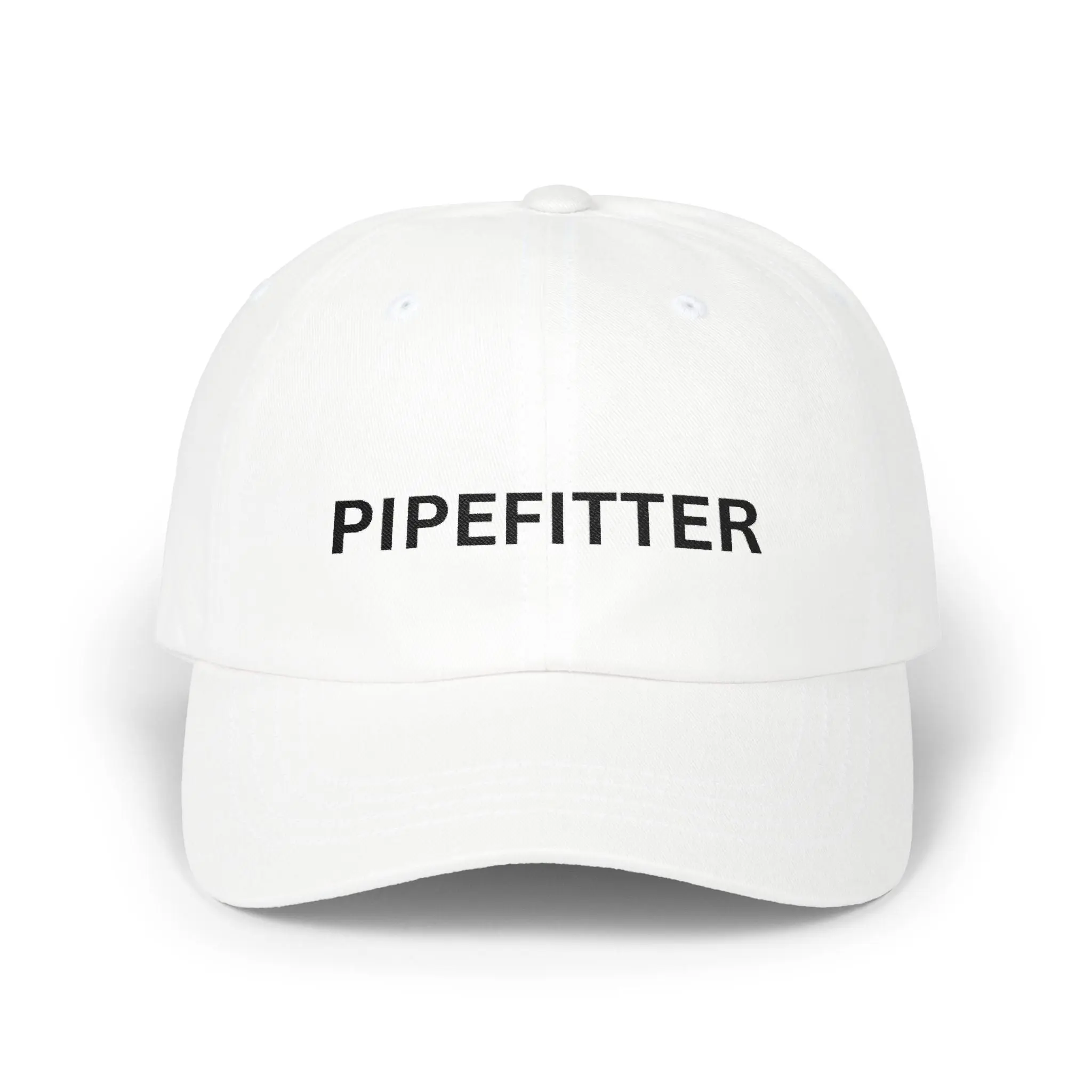 Pipefitter Dad Cap – Embroidered Black Thread