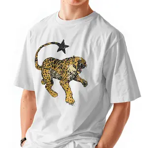 Vintage Inspired Jaguar Shirt Retro Nature Graphic Tee Trendy Animal Print Top Y2K Streetwear Clothing For Men Women
