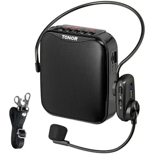 TONOR K11 Voice Amplifier for Teachers - Portable Megaphone Speaker with Bluetooth Headset Mic and Rechargeable PA System