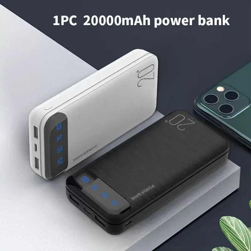 20000mah Portable Powerbank, 10w Output, 74wh Capacity, Compatible with iOS & Android, Multi-Color Design, Fits Most Devices, Power Pack